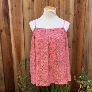 Vince Camino Polka Dot Cold Shoulder Blouse